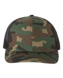 Richardson Hats 112P Patterned Snapback Trucker Ca in Army camo/ black