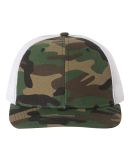 Richardson Hats 112P Patterned Snapback Trucker Ca in Army camo/ white