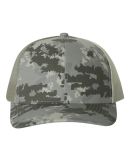 Richardson Hats 112P Patterned Snapback Trucker Ca in Military digital camo/ light green