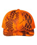 Richardson Hats 112P Patterned Snapback Trucker Ca in Kryptek inferno/ blaze