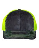 Richardson Hats 112P Patterned Snapback Trucker Ca in Kryptek typhon/ neon yellow