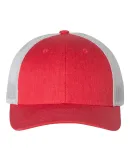 Richardson Hats 115 Low Pro Trucker Cap in Heather red/ silver