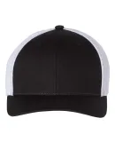 Richardson 110 Fitted Trucker Hat with R-Flex in Black/ white