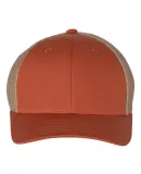 Richardson 110 Fitted Trucker Hat with R-Flex in Dark orange/ khaki