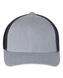 Richardson 110 Fitted Trucker Hat with R-Flex in Heather grey/ navy