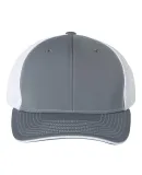 Richardson Hats 172 Fitted Pulse Sportmesh Cap wit Charcoal/ White Split