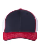 Richardson Hats 172 Fitted Pulse Sportmesh Cap wit Navy/ White/ Red Tri