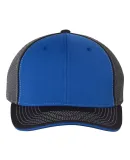 Richardson Hats 172 Fitted Pulse Sportmesh Cap wit Royal/ Charcoal/ Black Tri