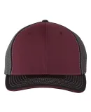 Richardson Hats 172 Fitted Pulse Sportmesh Cap wit Maroon/ Charcoal/ Black Tri