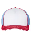 Richardson Hats 172 Fitted Pulse Sportmesh Cap wit White/ Columbia Blue/ Red Tri