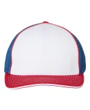Richardson Hats 172 Fitted Pulse Sportmesh Cap wit White/ Royal/ Red Tri