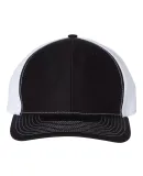 Richardson Hats 312 Twill Back Trucker Cap in Black/ white