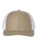 Richardson Hats 312 Twill Back Trucker Cap in Khaki/ white