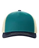 Richardson Hats 112FP Trucker Cap in Blue teal/ birch/ navy