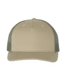 Richardson Hats 112FP Trucker Cap in Pale khaki/ loden green