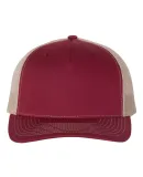 Richardson Hats 112FP Trucker Cap in Cardinal/ tan