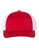 Richardson Hats 174 Performance Trucker Cap in Red/ white