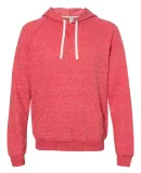 Jerzees 90MR Snow Heather French Terry Pullover Ho Red