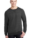 Jerzees 91MR Snow Heather French Terry Crewneck Sw in Black ink