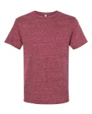 Jerzees 88MR Snow Heather Jersey Crew T-Shirt Maroon