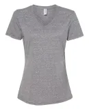 Jerzees 88WVR Women's Snow Heather Jersey V-Neck Charcoal