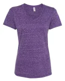 Jerzees 88WVR Women's Snow Heather Jersey V-Neck Purple