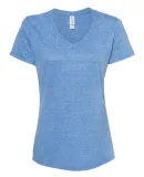 Jerzees 88WVR Women's Snow Heather Jersey V-Neck Royal