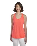 Jerzees 88WTKR Women's Snow Heather Jersey Racerba in Bright coral