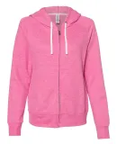 Jerzees 92WR Women's Snow Heather French Terry Ful Pink