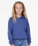 Bella + Canvas 3719Y Youth Sponge Fleece Hoodie in Hthr true royal