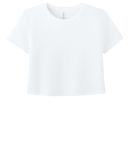 Bella + Canvas 8882 Women’s Flowy Cropped Short  in White