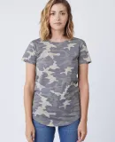 Cotton Heritage W1218C Wmn's Slub Scallop Bottom T Khaki Camo