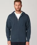 Cotton Heritage M2781 Premium Full-Zip Hoodie (New in Poseidon blue heather