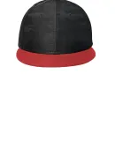 New Era NE407     Camo Flat Bill Snapback Cap Scarlet/Blk Ca