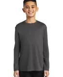 Port & Company PC380YLS     Youth Long Sleeve Perf Charcoal