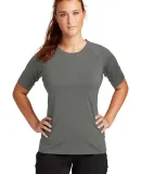 Sport Tek LST470 Sport-Tek    Ladies Rashguard Tee Dark Smoke Gry