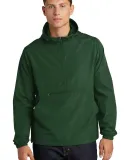 Sport Tek JST66 Sport-Tek    Packable Anorak in Forest green