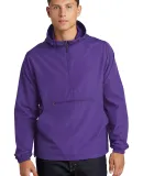 Sport Tek JST66 Sport-Tek    Packable Anorak in Purple