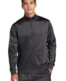 Sport Tek JST94 Sport-Tek    Tricot Track Jacket in Graph grey/blk