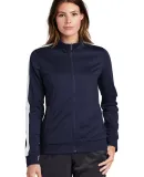 Sport Tek LST94 Sport-Tek    Ladies Tricot Track J True Navy/Wht