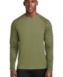 Sport Tek ST460LS Sport-Tek    Long Sleeve Digi Ca in Olive drab grn