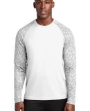 Sport Tek ST460LS Sport-Tek    Long Sleeve Digi Ca in White