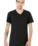 BELLA+CANVAS 3005CVC Cotton V-Neck T-shirt in Black heather