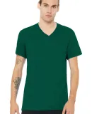 BELLA+CANVAS 3005CVC Cotton V-Neck T-shirt in Hthr grass green