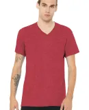 BELLA+CANVAS 3005CVC Cotton V-Neck T-shirt in Heather red