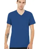 BELLA+CANVAS 3005CVC Cotton V-Neck T-shirt in Hthr true royal