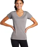 Sport Tek LST465 Sport-Tek    Ladies Endeavor Tee Lt Gry He/L Gy