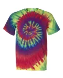 Dynomite 200MS Multi-Color Spiral Short Sleeve T-S in Classic rainbow spiral