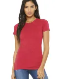 BELLA 6004 Womens Favorite T-Shirt in Heather red