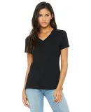 BELLA 6405 Ladies Relaxed V-Neck T-shirt in Black